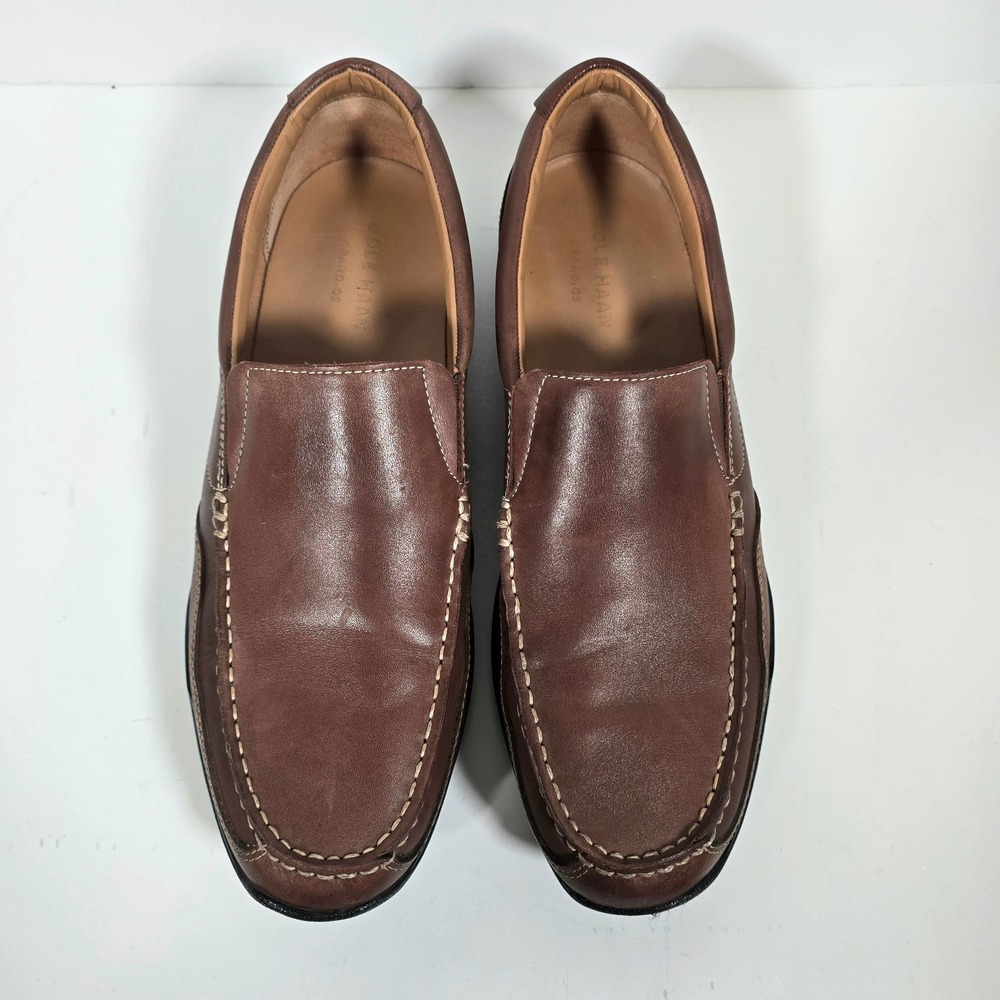 Cole Haan Tucker Venetian Leather Driving Loafer Mens Size 11 Brown Slip On - Picture 3 of 10